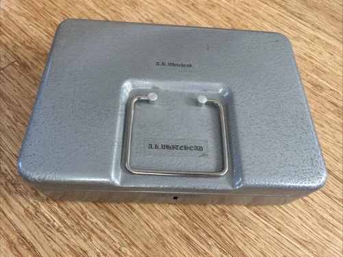Vintage grey metal cash - vintage,