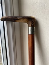 Antler Handle Cane Walking Stick Metal Feral Swagger Collectable 90cm (35")