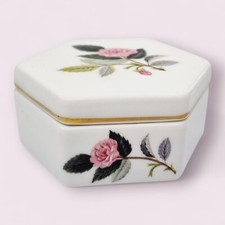 Wedgwood Hathaway Rose Trinket Pot Vintage Bone China