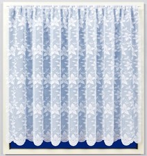 WHITE NET CURTAIN HEAVY AND