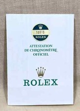 ROLEX Certificate Caseback