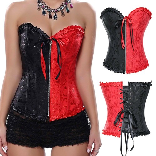 Women sexy bustier - women's, zipper