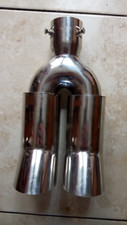 twin exhaust tip stainless steel