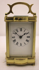Antique Serpentine Cased French Brass Carriage Clock, Fully Serviced