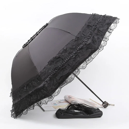 Portable women parasol lace - women's,