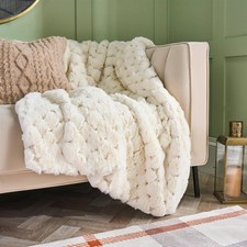 OHS Jumbo Waffle Throw Faux