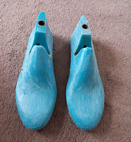 Wooden shoe boot trees pair - trees,