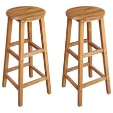 Bar Chairs 2 pcs Solid Acacia