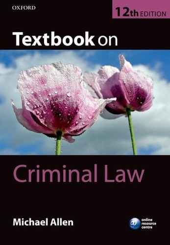 Textbook criminal law by - on,