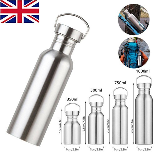 Stainless steel water bottle - water,