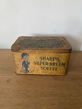 Antique Vintage Sharps Super Kreem Toffee Tin Small Tin C1920’s