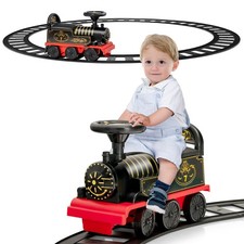 Ride On Train Electric Ride On Toy with Lights & Sounds for Kids Black