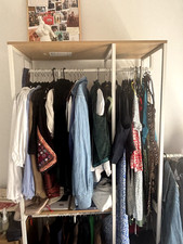 Argos Open Decorative Wardrobe Unit. White and Brown, Used very good conditions