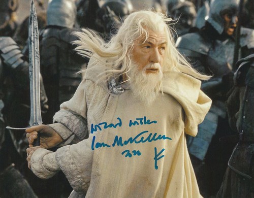 Ian mckellen hand signed 10x8 - mckellen,