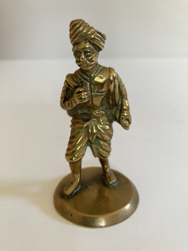 Vintage brass indian figure - brass,
