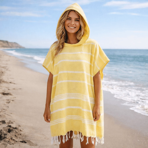 Loose hooded beach towel - beach,