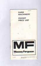 July 1974 Massey Ferguson Tractors & Machinery Price List Brochure Leaflet