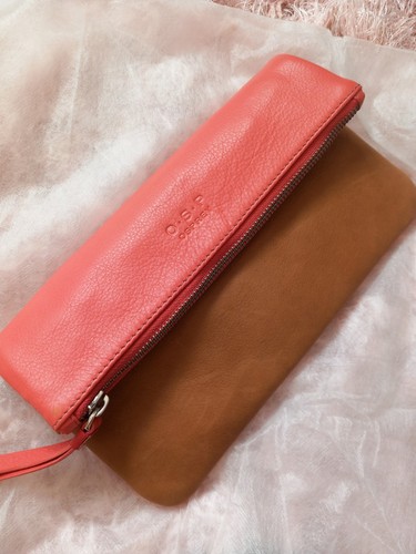 Osprey leather clutch coral - in,