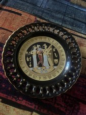Vintage Egyptian Decorative Plate – Chang Long China – Pharaoh & Hieroglyphics