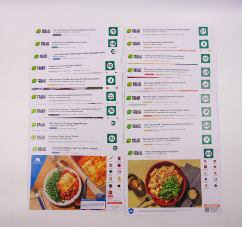 Hello fresh recipe cards - cards, |