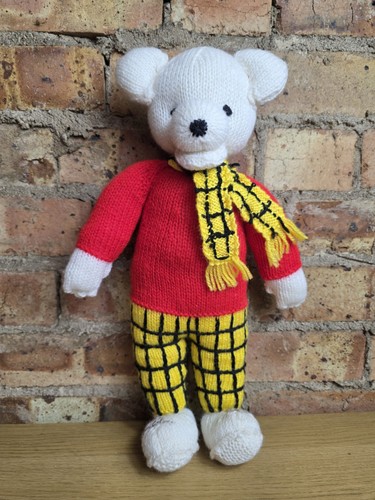 Hand knitted vintage rupert - knitted,
