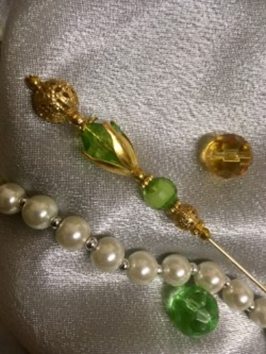 Long green and gold - , vintage