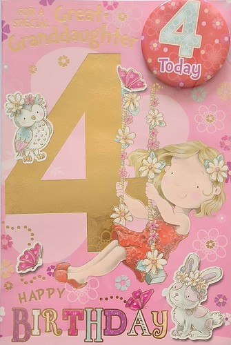Happy 4th birthday card - happy,