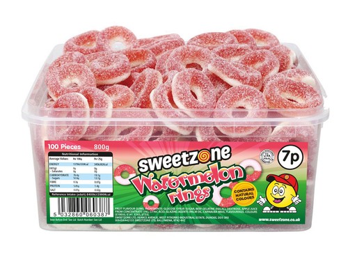 Halal sweets watermelon rings - watermelon,