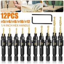12Pcs Countersink 1/4