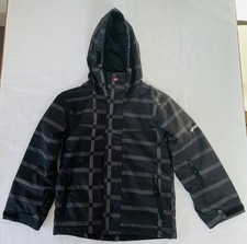QUICKSILVER BLACK GREY PLAID