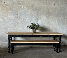 Farmhouse Table Large 7 ft and bench 