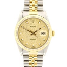 Rolex Oyster Perpetual Datejust 36 Bi Metal Mens Watch 16233 Papers RW0673 1995