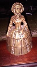 Vintage Antique Brass Bell Crinoline Lady