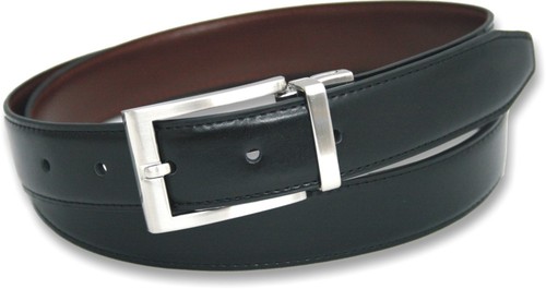 Mens black brown reversible - black,