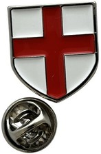 England St George Shield Flag Enamel & Metal Lapel Pin Badge FREE UK Delivery!