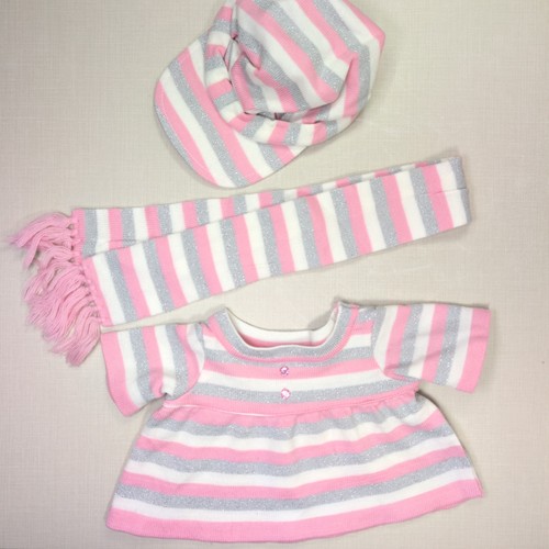 Build bear pink striped - build,