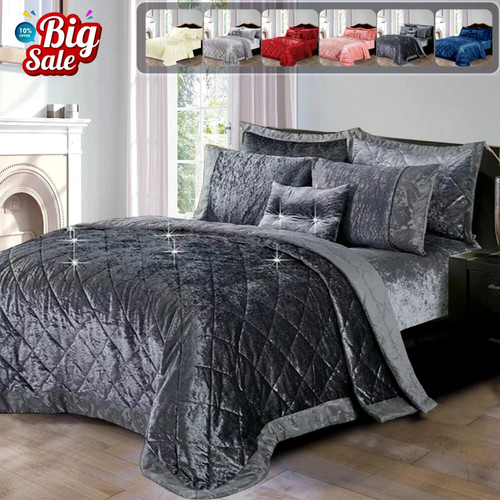 Velvet 3pc quilted - velvet,