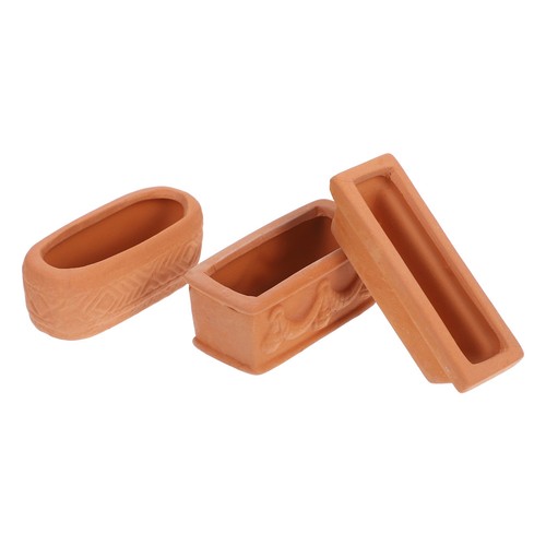 3pcs small terracotta pots for - 3pcs,