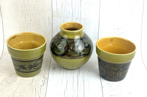 Vintage brixham pottery vase - vintage,
