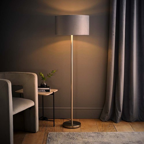 Brushed chrome stem - floor, lamp
