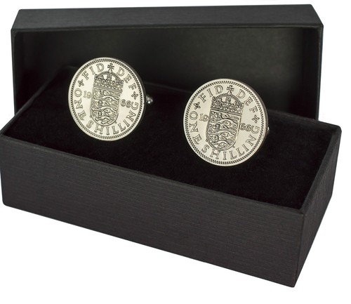 Shilling coin cufflinks choice - cufflinks,