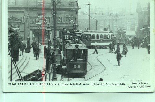 Tram cars fitzalan - tram, square