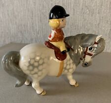 BESWICK HORSE PONY THELWELL ANGEL ON HORSEBACK GREY GLOSS  COMICAL PERFECT