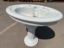 Antique Sink & Pedestal/ Large Oval Basin & Fluted Pedestal @£250