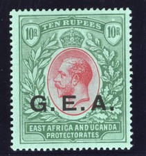 Tanganyika 1917 KGV 10r red &