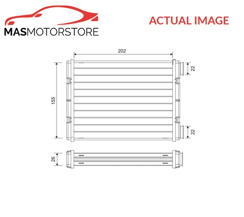 Heater radiator exchanger - radiator, lhd