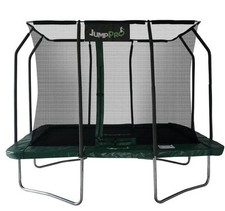 JumpPRO Xcite 10x7ft Rectangular Trampoline– Safety Net, Great Value &Family Fun