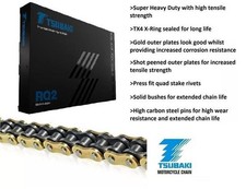 Tsubaki RQ2 Gold X-Ring Chain 525x120 Links For Honda NV400 Steed 89-97