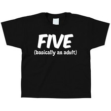 Kids Children's 5th Birthday T-Shirt Five Fifth Present Gift Idea Funny Cool