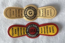 2 Vintage Unusued Beer Bottle Labels WARD & SON FOXEARTH G & IPA Ale Bitter